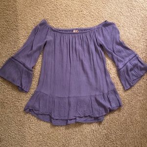 Light Purple Off the Shoulder Top Size S
